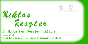 miklos reszler business card